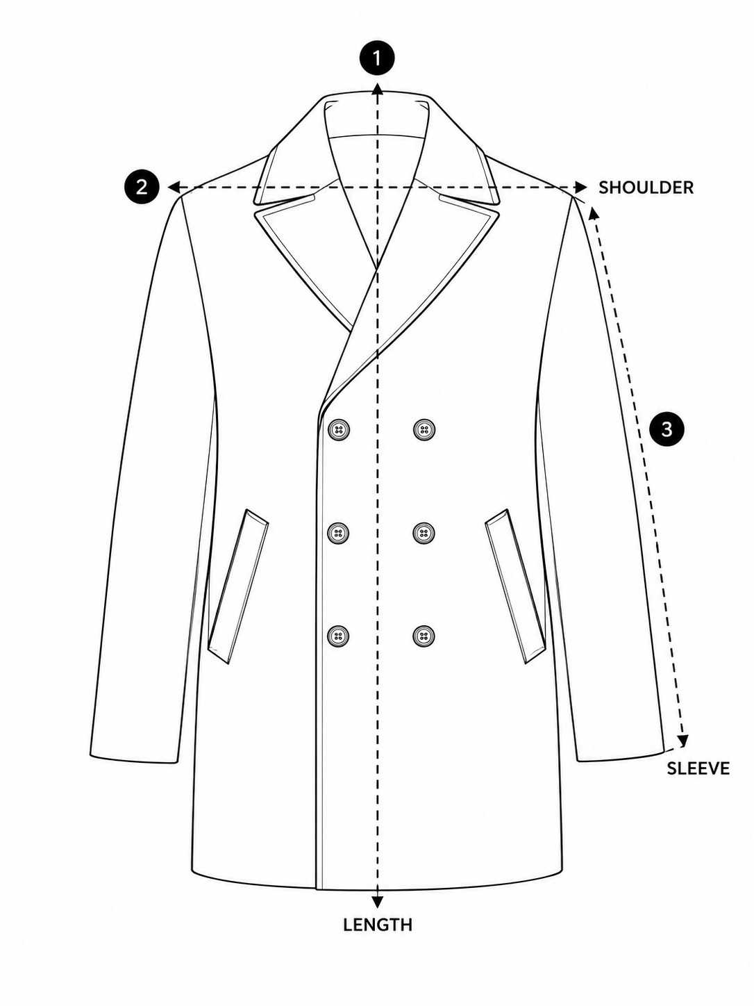 CASHMERE & WOOL PEA COAT