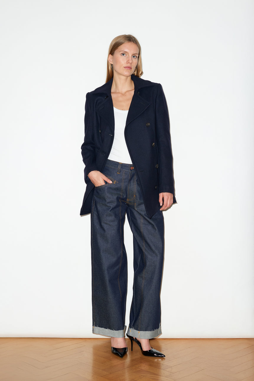 NAVY PEA COAT