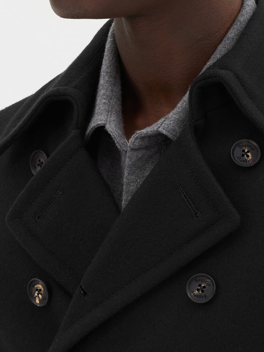 BLACK PEA COAT