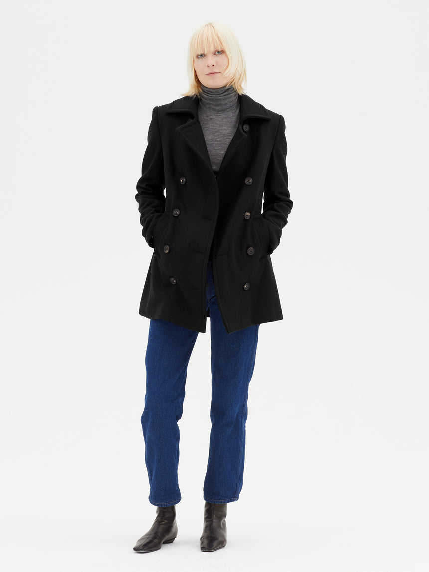 BLACK PEA COAT