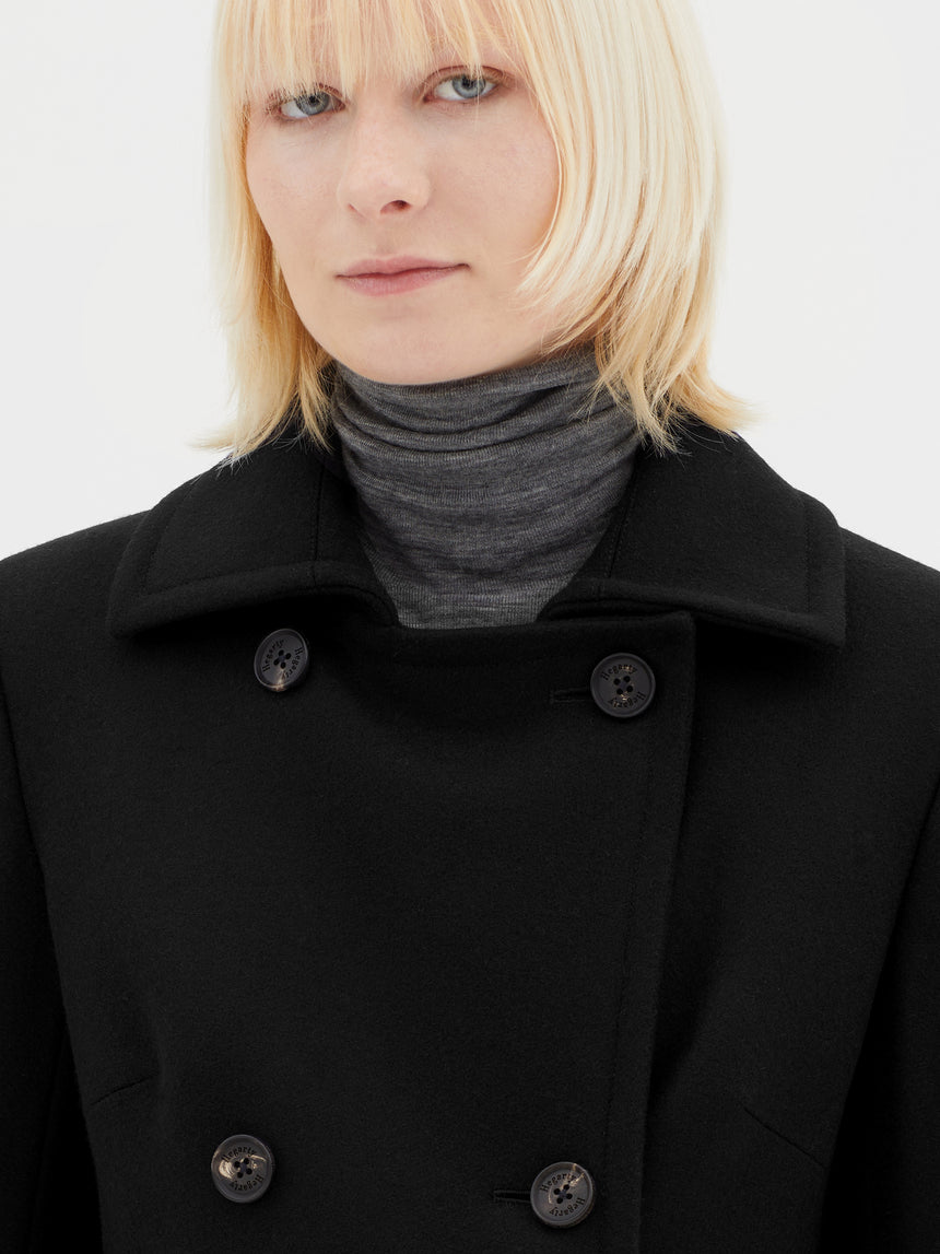 BLACK PEA COAT