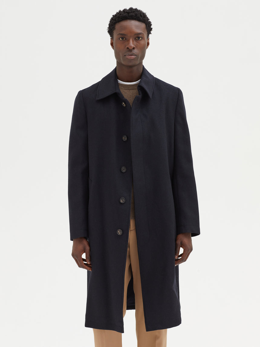 SINGLE BREASTED CASHMERE OVERCOAT