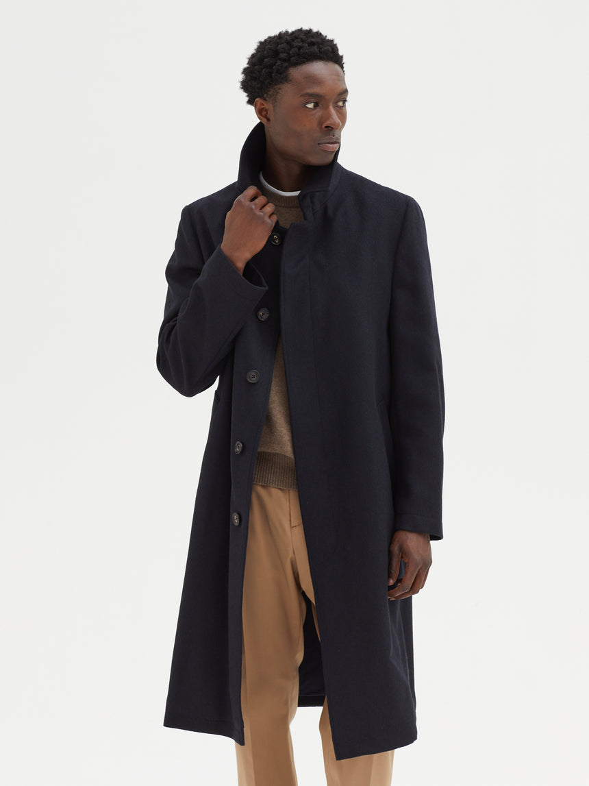 SINGLE BREASTED CASHMERE OVERCOAT