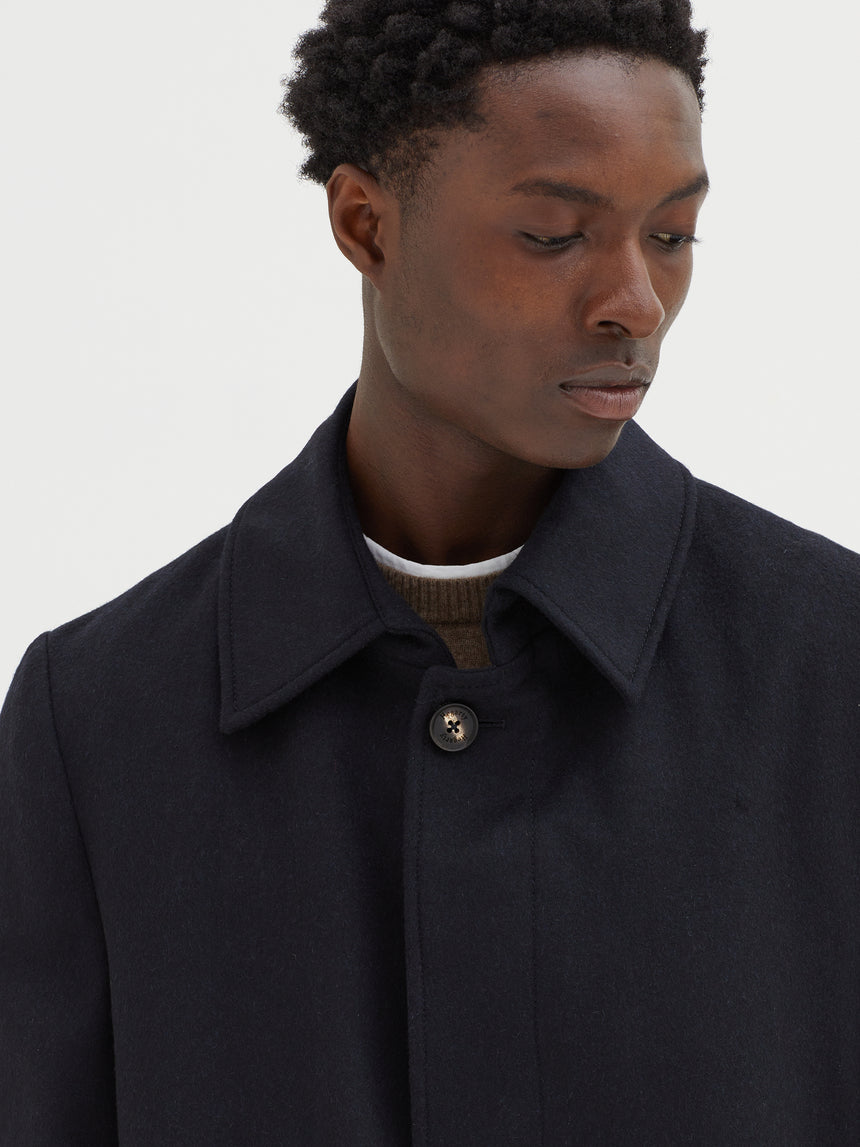 SINGLE BREASTED CASHMERE OVERCOAT
