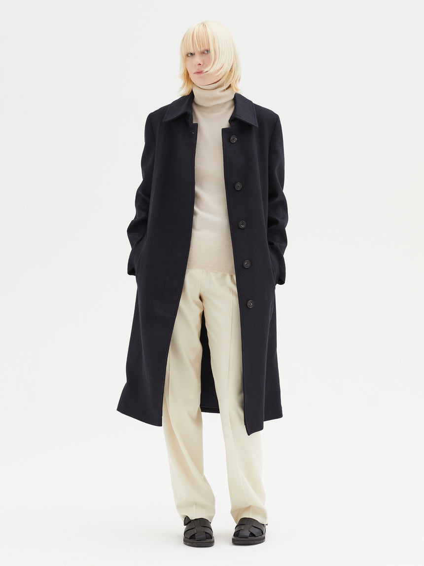 SINGLE BREASTED CASHMERE OVERCOAT