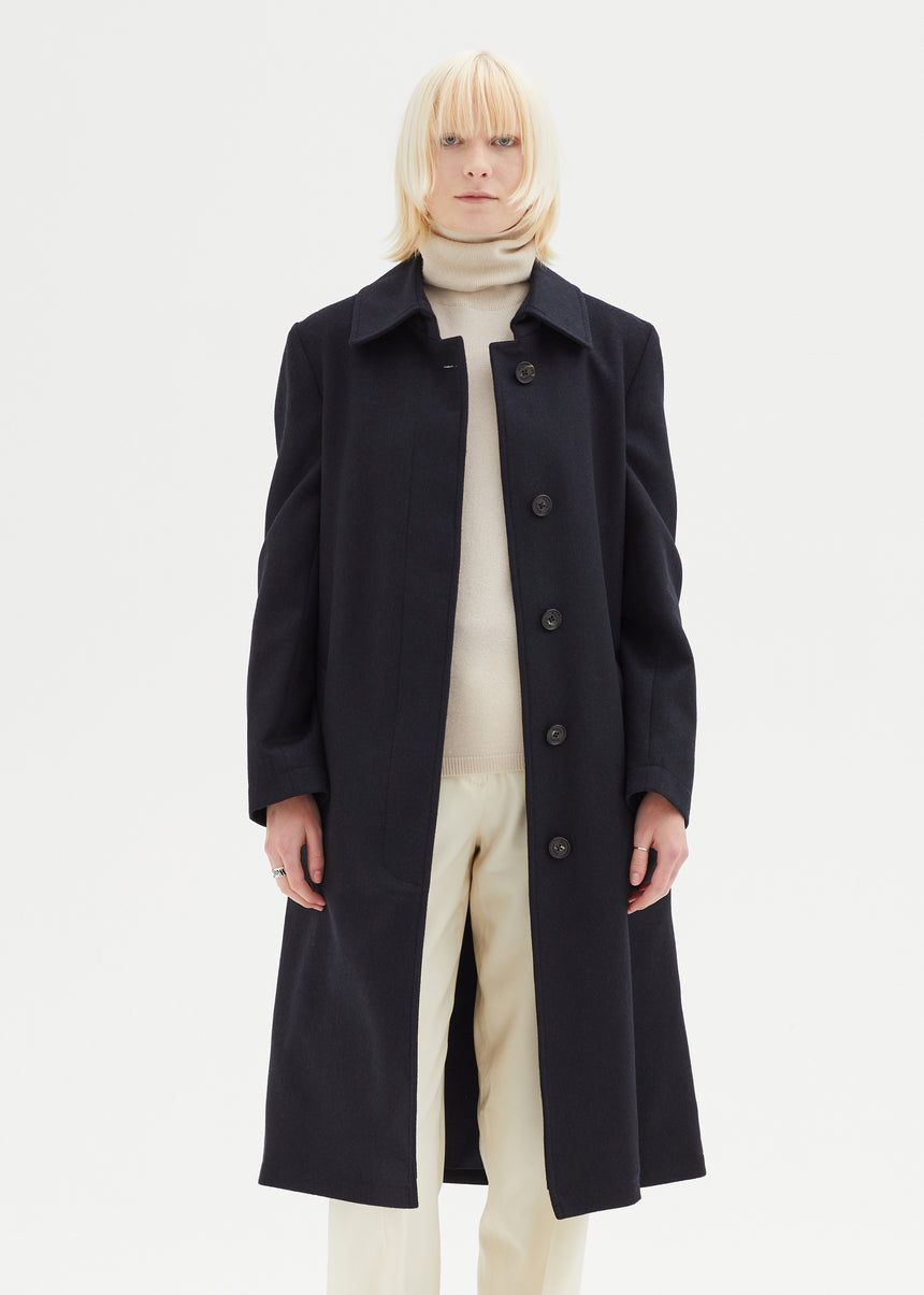 SINGLE BREASTED CASHMERE OVERCOAT