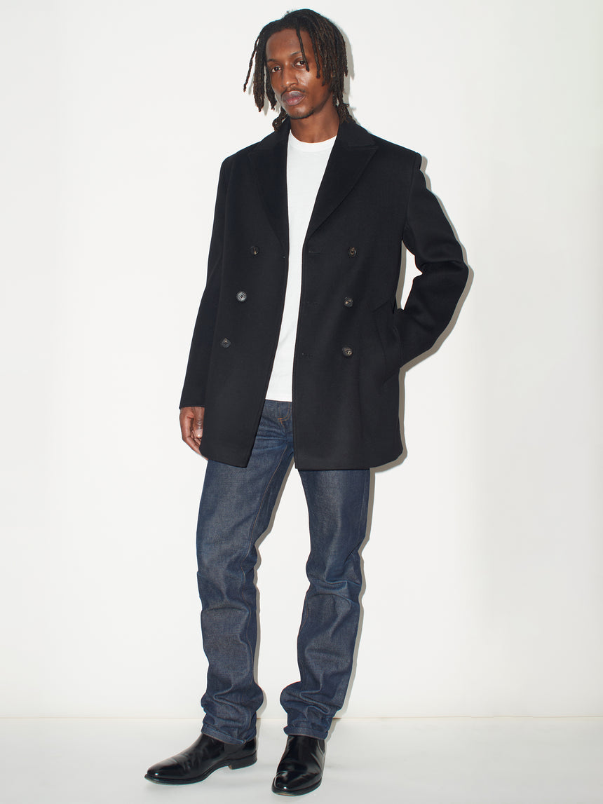 CASHMERE & WOOL PEA COAT