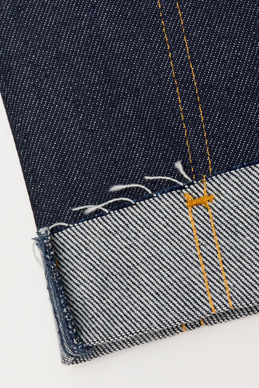 WIDE LEG MID RISE INDIGO JEANS