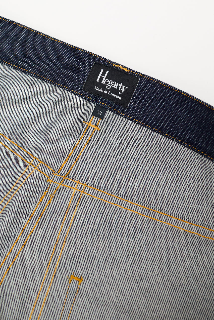 WIDE LEG MID RISE INDIGO JEANS