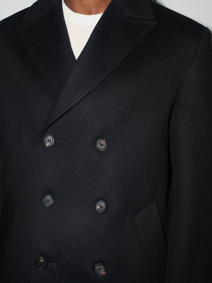 CASHMERE & WOOL PEA COAT