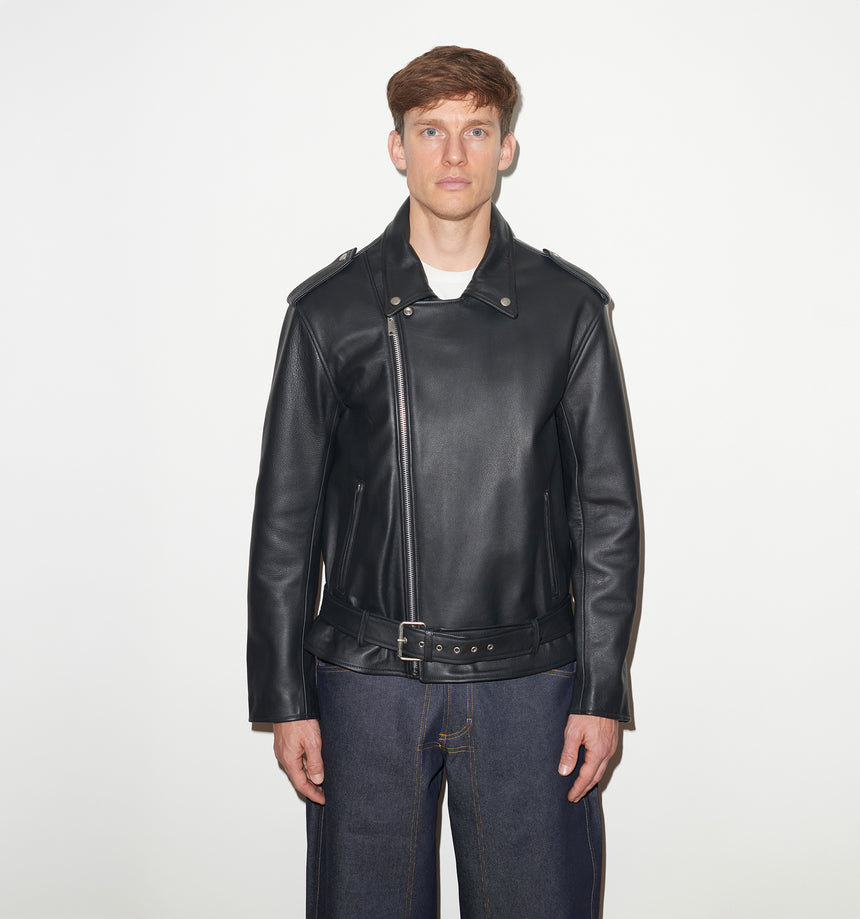 LEATHER BIKER JACKET