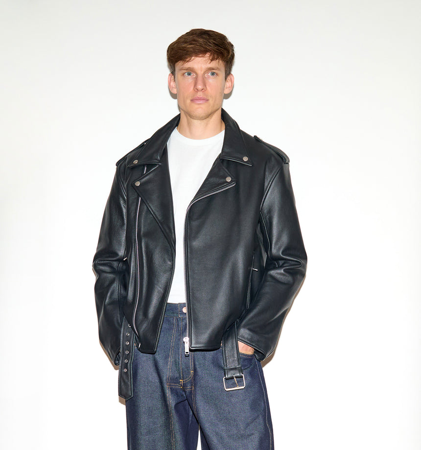 LEATHER BIKER JACKET