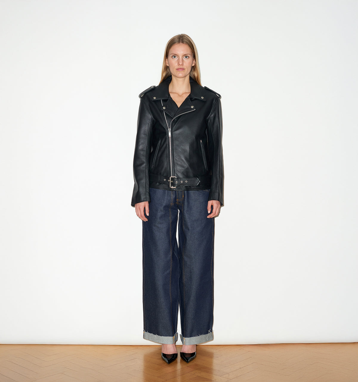 LEATHER BIKER JACKET