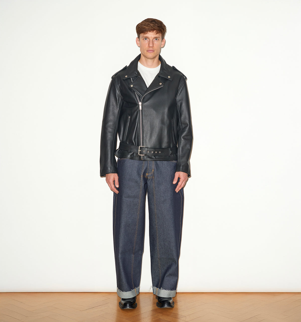 LEATHER BIKER JACKET