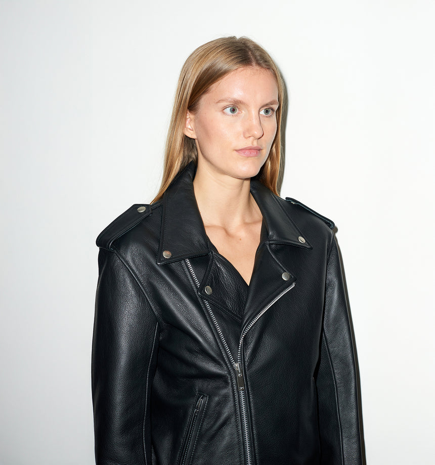 LEATHER BIKER JACKET