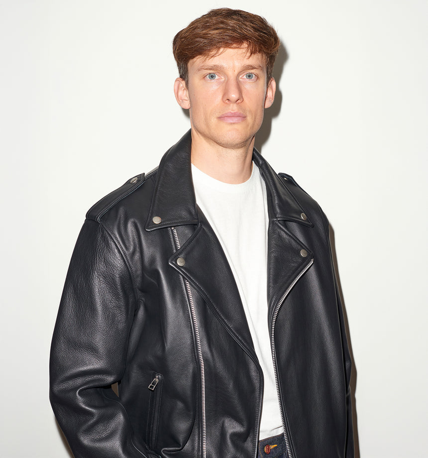 LEATHER BIKER JACKET