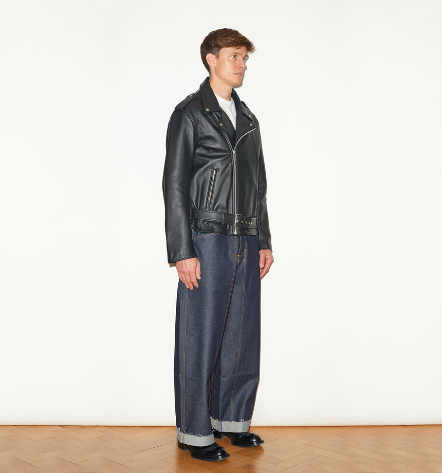 LEATHER BIKER JACKET