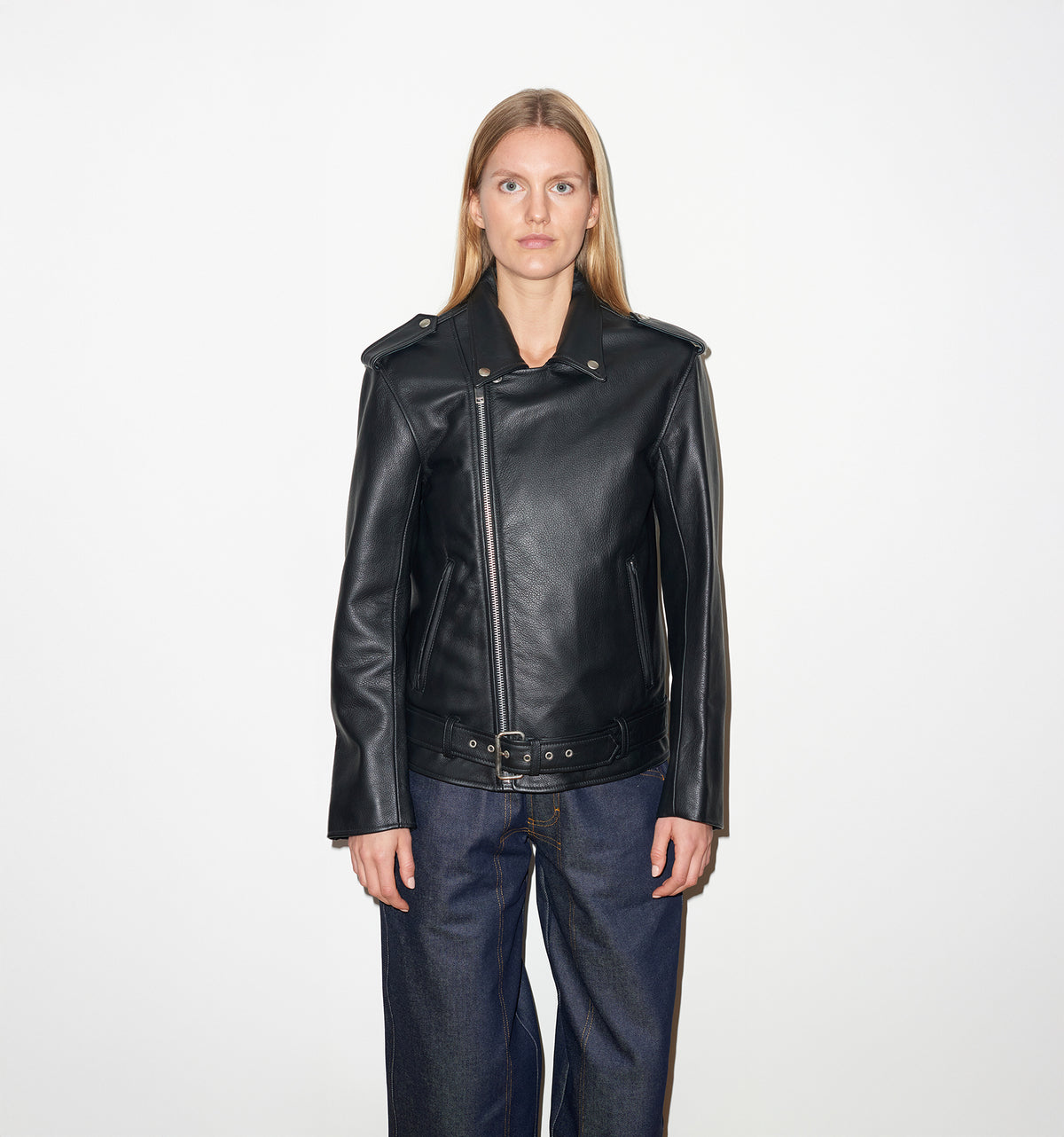 LEATHER BIKER JACKET