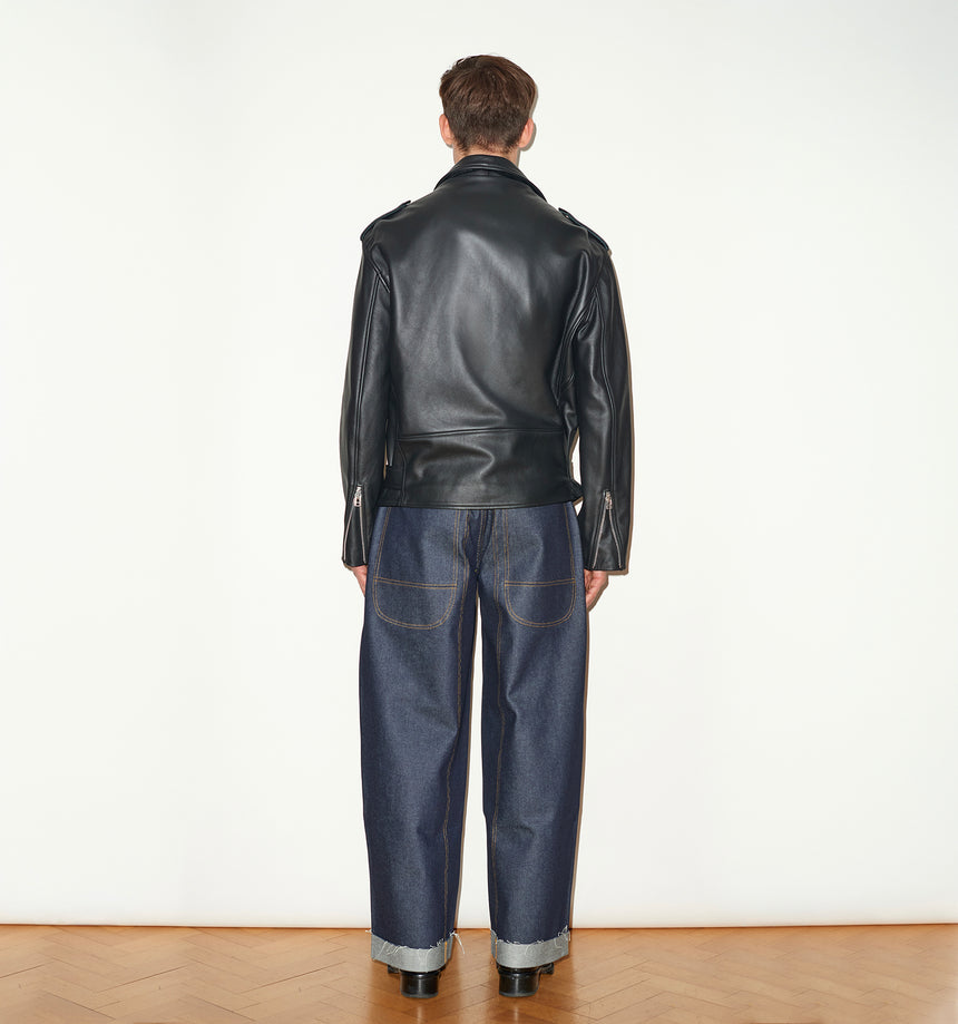 LEATHER BIKER JACKET