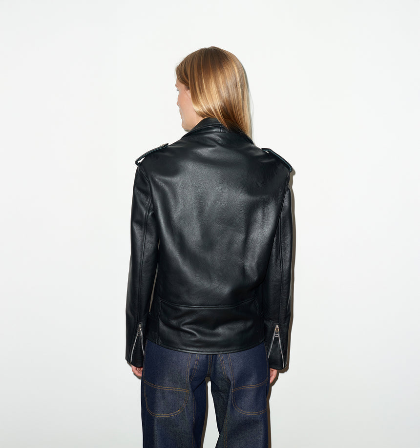 LEATHER BIKER JACKET