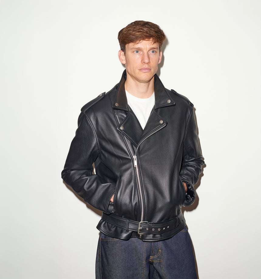 LEATHER BIKER JACKET