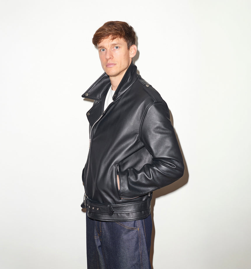 LEATHER BIKER JACKET