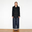 BLACK WOOL MELTON PEA COAT