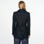 BLACK WOOL MELTON PEA COAT