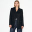 BLACK WOOL MELTON PEA COAT