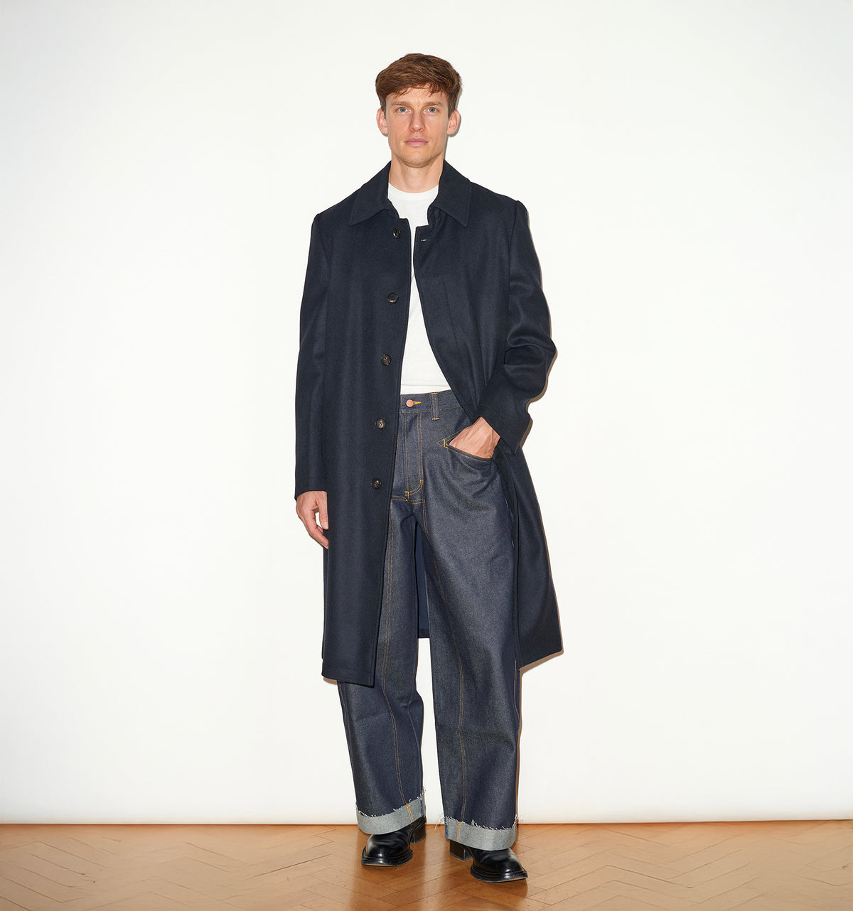 CASHMERE SINGLE BREASTED OVERCOAT