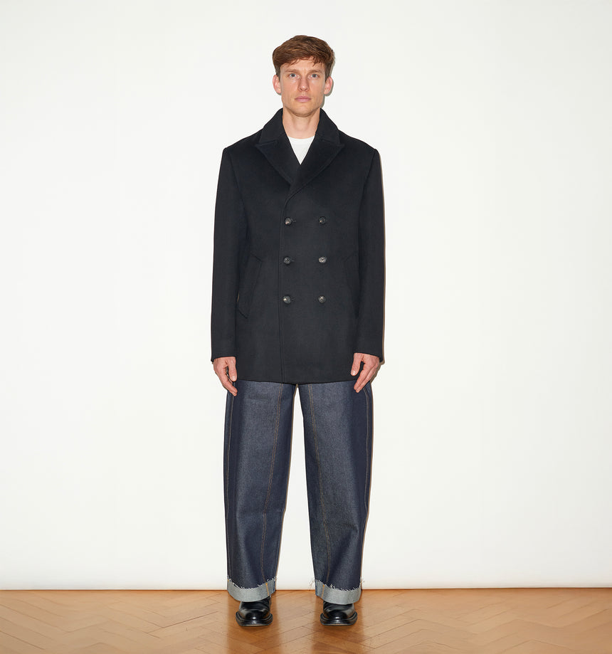 CASHMERE & WOOL PEA COAT