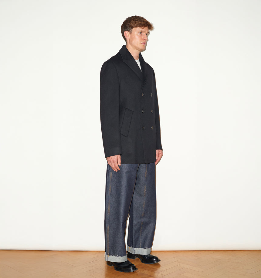 CASHMERE & WOOL PEA COAT