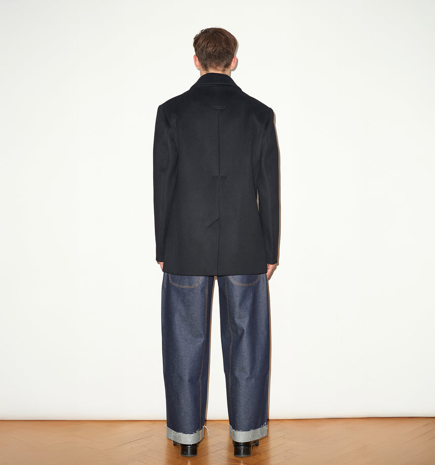 CASHMERE & WOOL PEA COAT