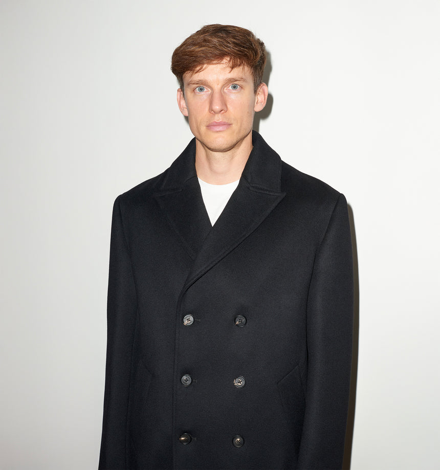 CASHMERE & WOOL PEA COAT
