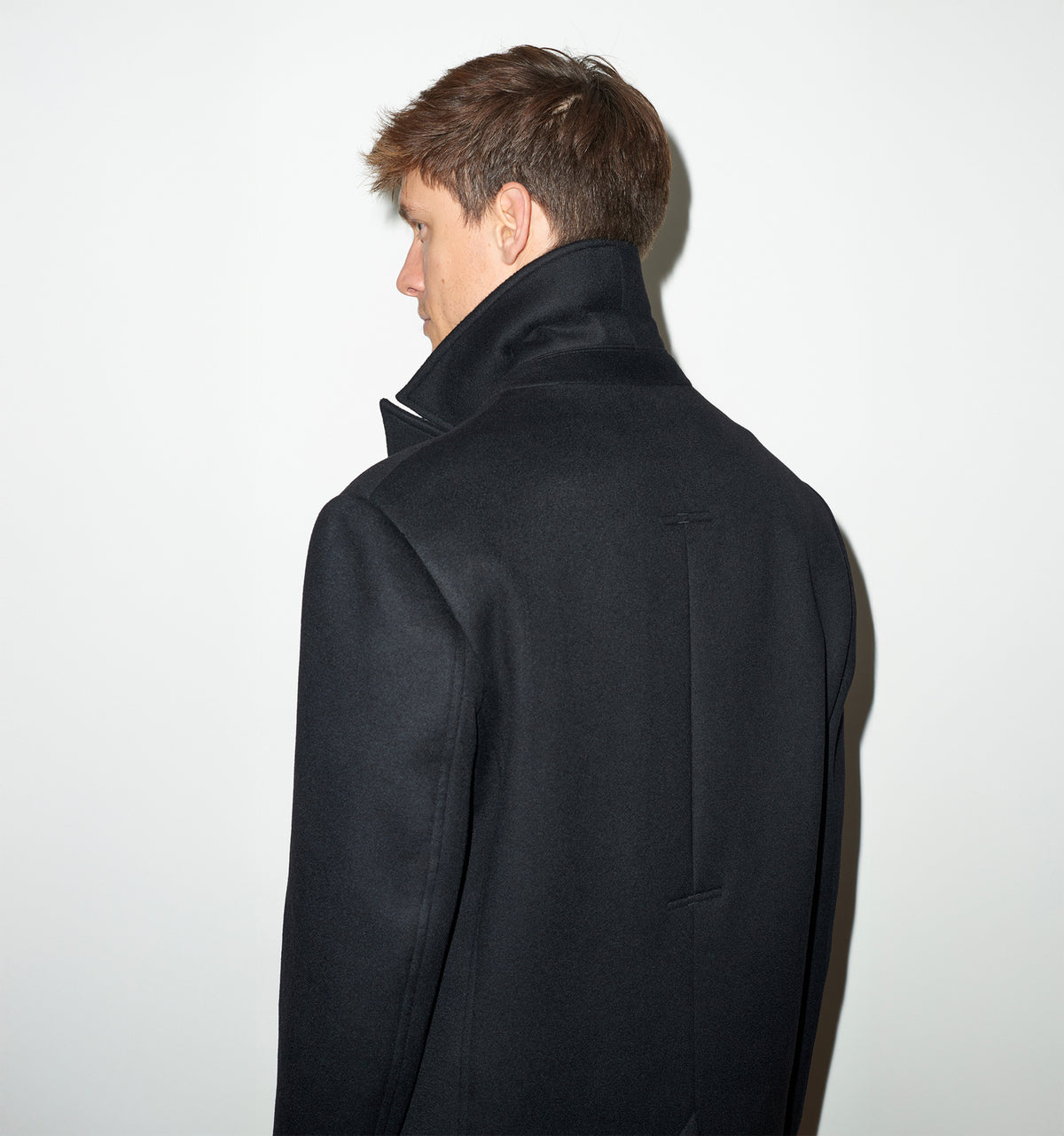 CASHMERE & WOOL PEA COAT