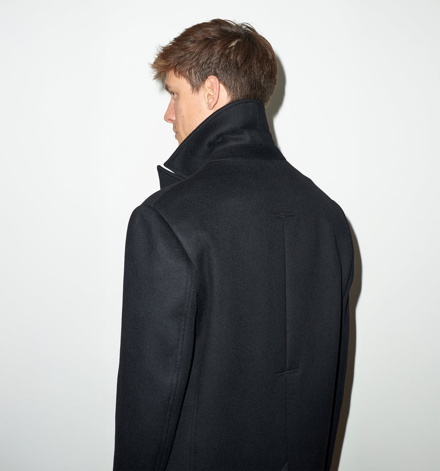CASHMERE & WOOL PEA COAT