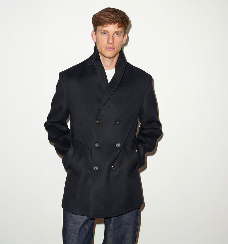 CASHMERE & WOOL PEA COAT