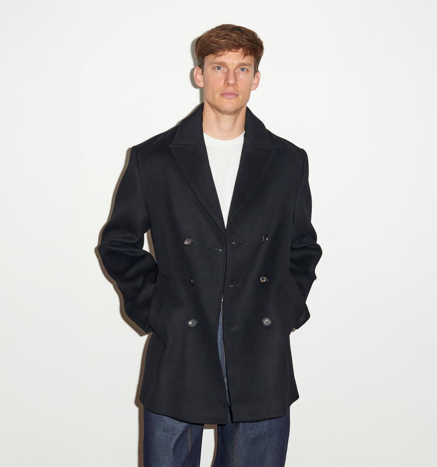 CASHMERE & WOOL PEA COAT