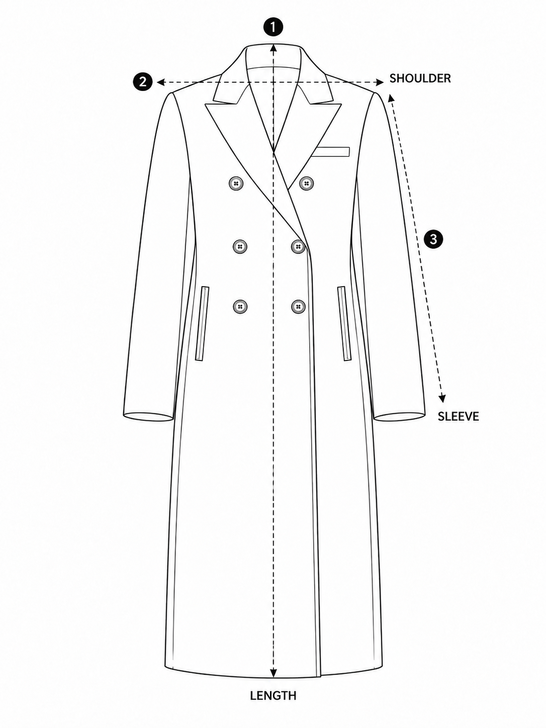 CASHMERE & WOOL DOUBLE BREASTED OVERCOAT