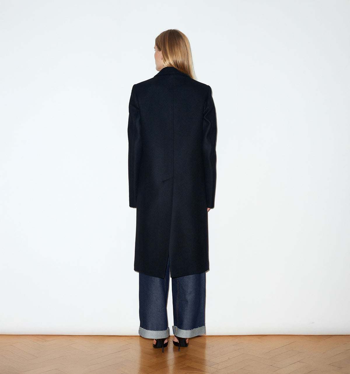 CASHMERE & WOOL DOUBLE BREASTED OVERCOAT