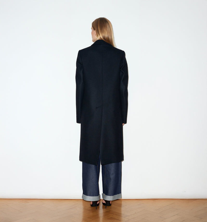 CASHMERE & WOOL DOUBLE BREASTED OVERCOAT