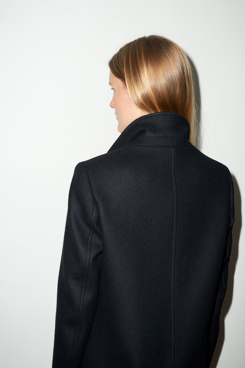 DOUBLE BREASTED CASHMERE & WOOL OVERCOAT