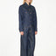 TAILORED DENIM TRUCKER JACKET IN RAW INDIGO DENIM