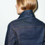 TAILORED DENIM TRUCKER JACKET IN RAW INDIGO DENIM