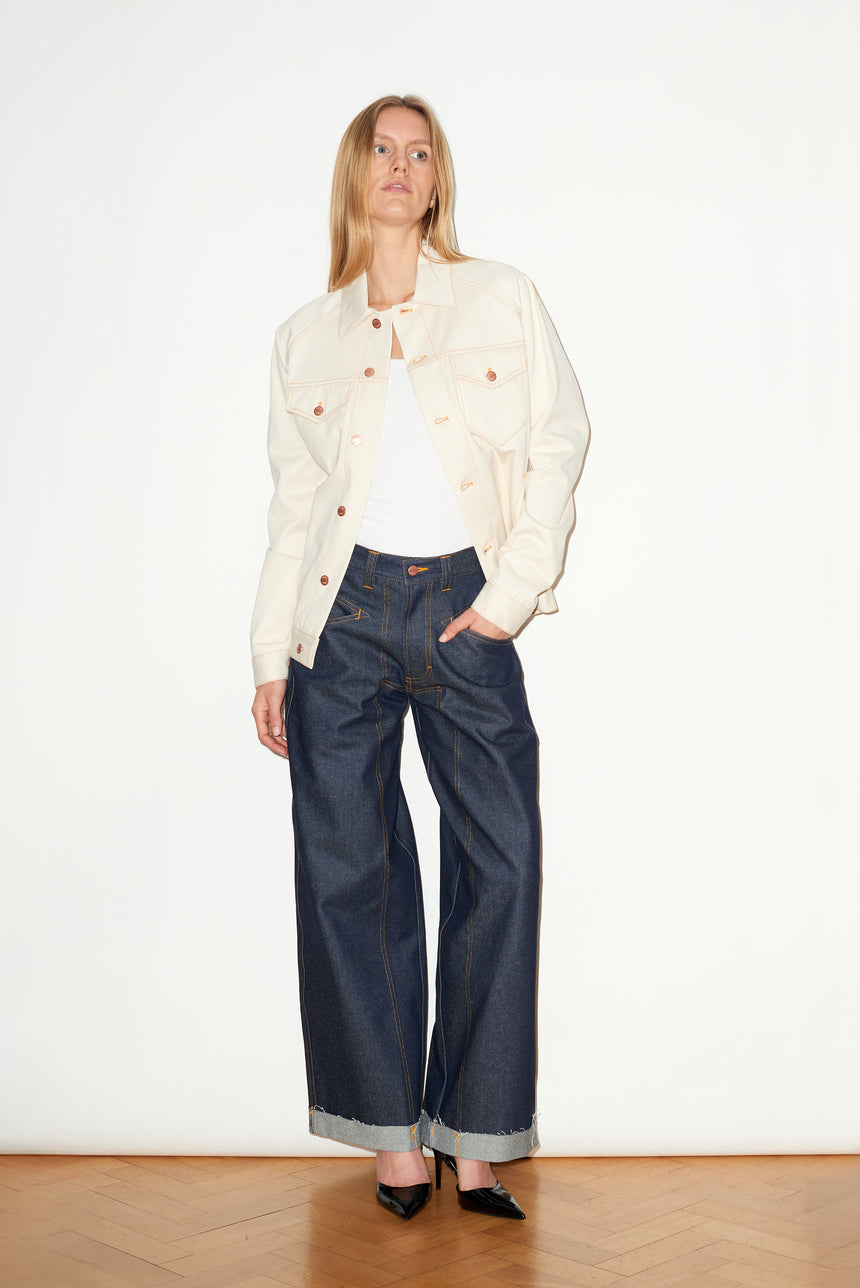 ECRU SELVEDGE DENIM JACKET