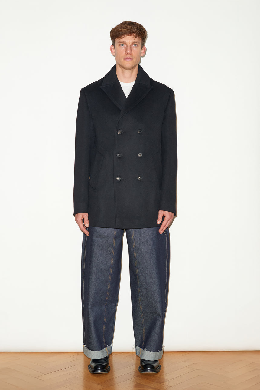 CASHMERE & WOOL PEA COAT