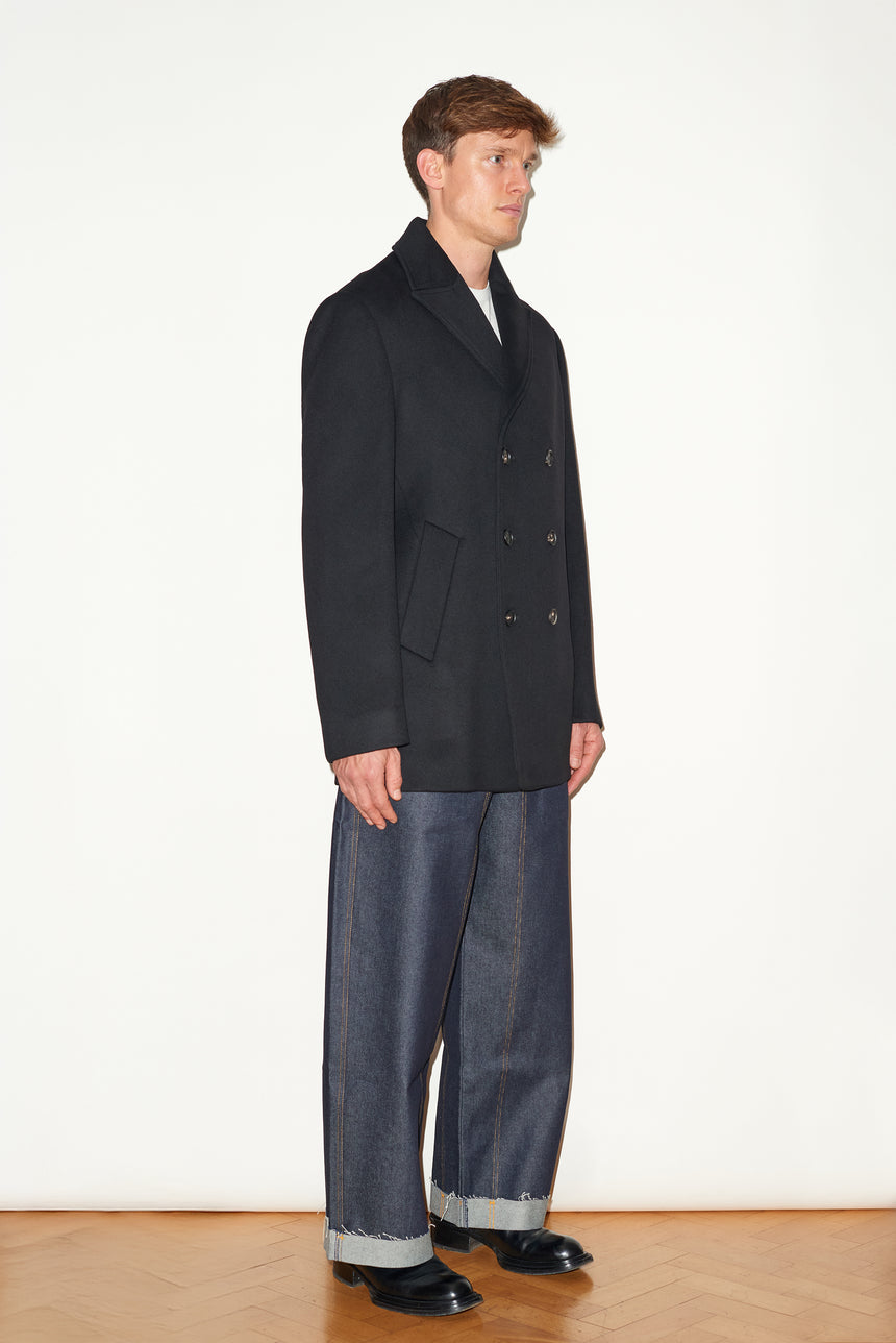 CASHMERE & WOOL PEA COAT