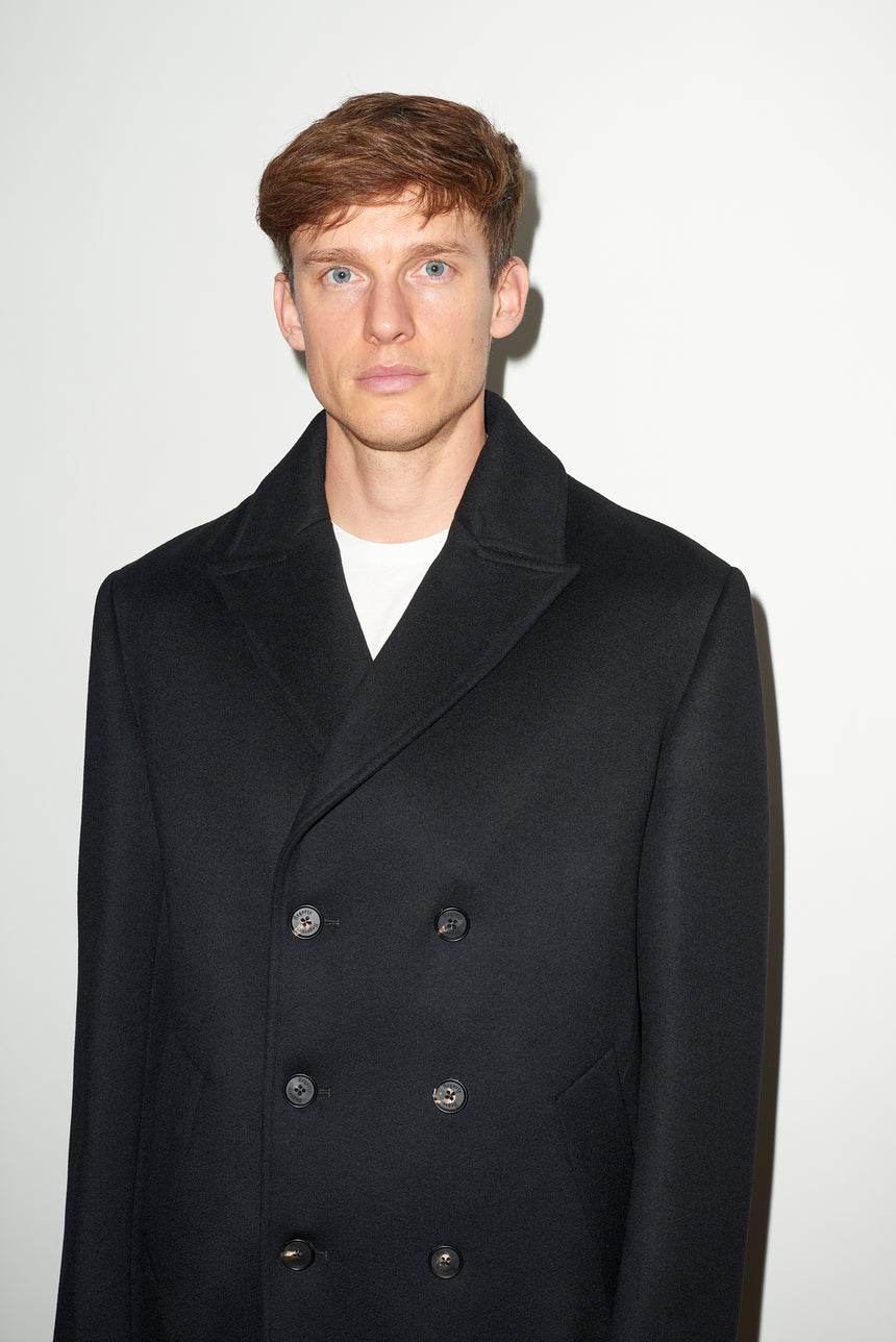CASHMERE & WOOL PEA COAT