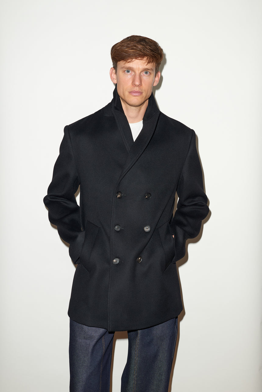 CASHMERE & WOOL PEA COAT