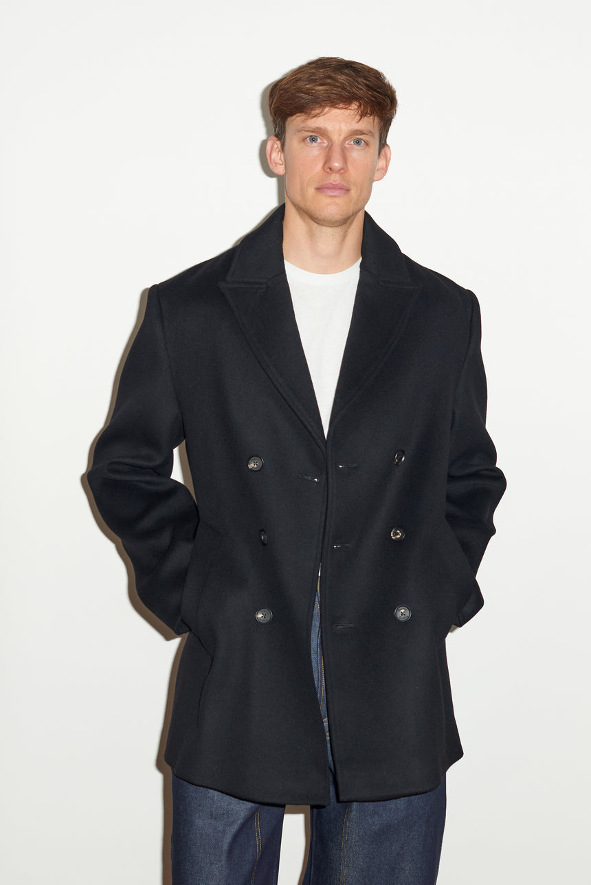 CASHMERE & WOOL PEA COAT
